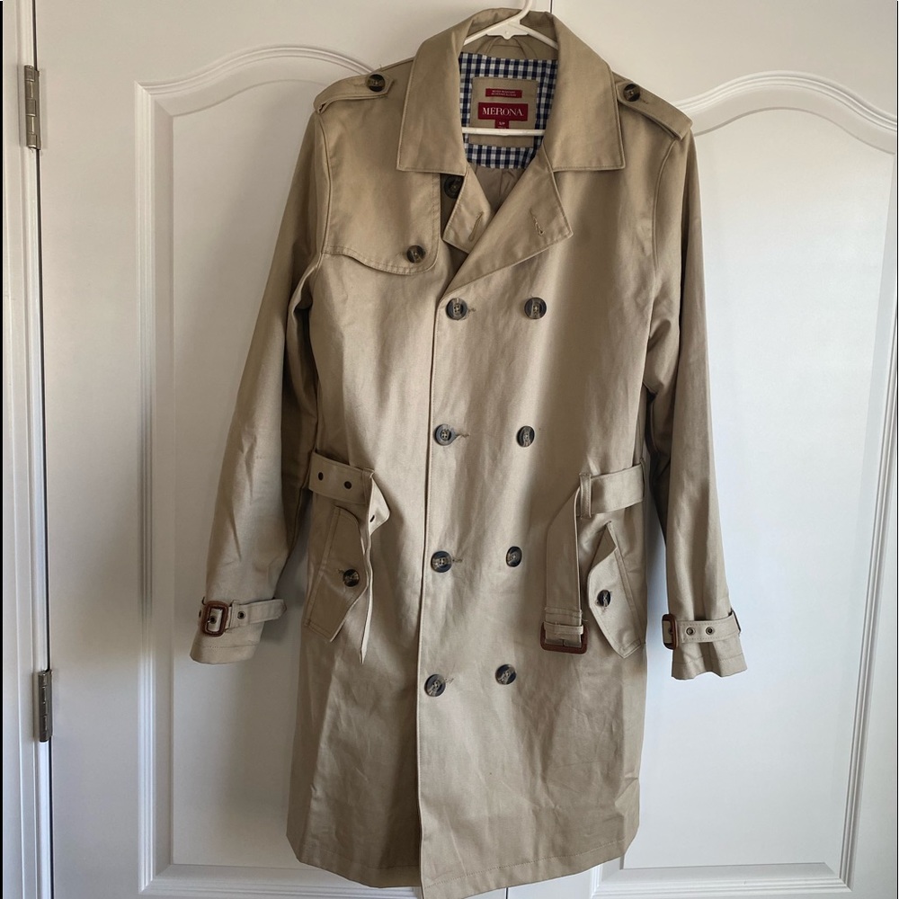 MERONA MEN’S Double Breasted Peacoat Jacket/SMALL